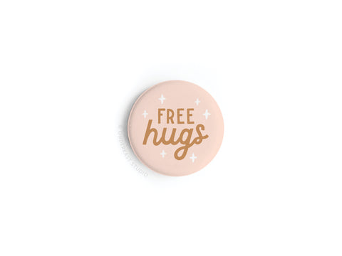 Free Hugs Button Magnet