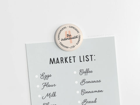 Enneagram Button Magnet – 4 The Individualist