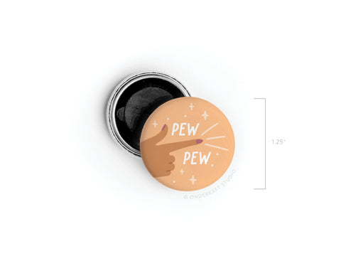 Pew Pew Button Magnet