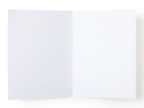 The Welcome to Your New Home Boxes Greeting Card by Onderkast Studio features blank white pages and a premium feel, ideal for heartfelt notes. Photographed from above, its clean design is perfect for celebrating new beginnings.
