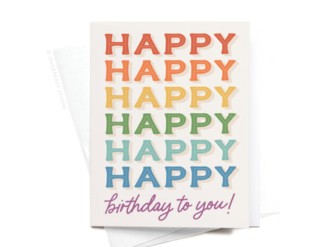 Rainbow Happy Birthday Greeting Card