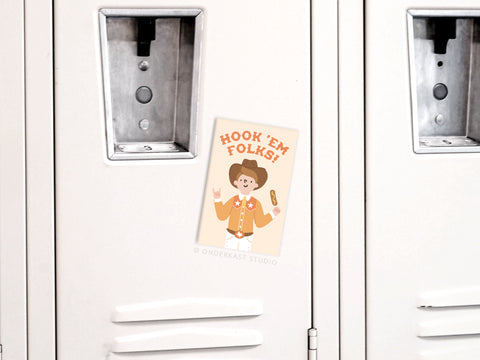 Hook ‘Em Folks Refrigerator Magnet