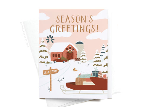Season's Greeting! Tree Farm Greeting Card