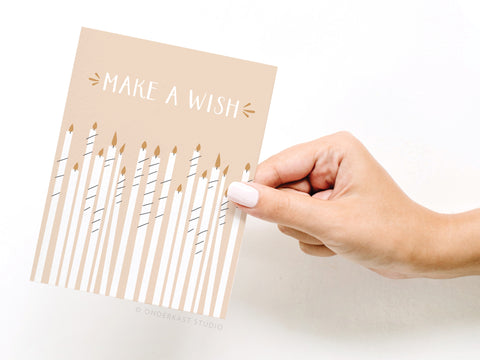 Make a Wish Birthday Candles Greeting Card