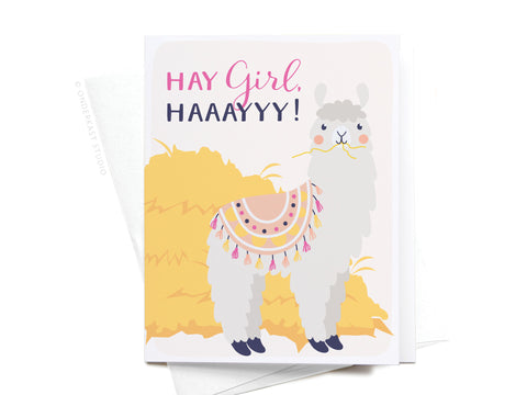 Hay Girl, Haaayyy! Llama Greeting Card
