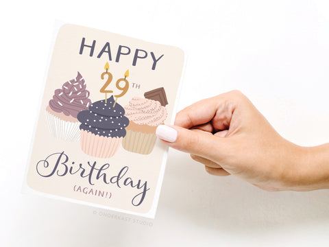 Happy 29th Birthday Again Greeting Card