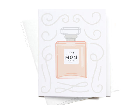 No. 1 Mom Ever Perfume Bottle Greeting Card
