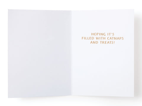 Happy Purrthday Cat Greeting Card