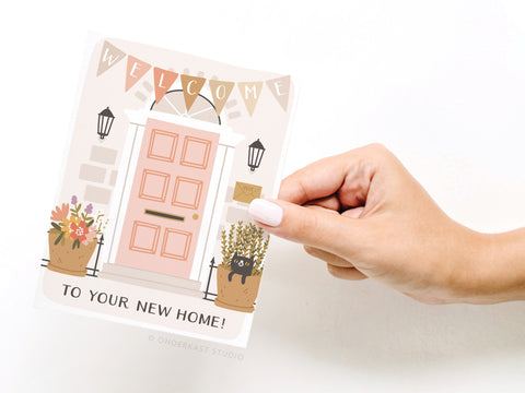 Welcome to Your New Home Door Greeting Card