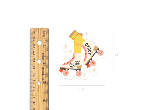 Quad Squad Roller Skates Sticker