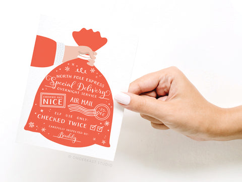 North Pole Express Special Delivery Greeting Card