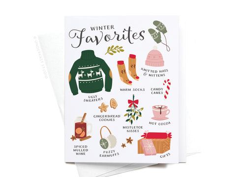 Winter Favorites Greeting Card