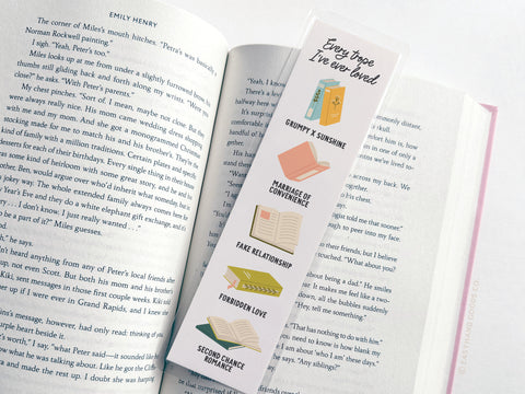 Every Trope I've Ever Loved Laminated Bookmark - Onderkast Studio