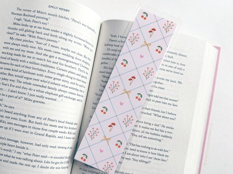 Coquette Pattern Laminated Bookmark