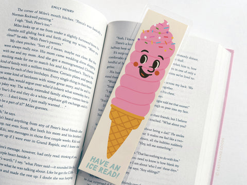 Have An Ice Read Ice Cream Laminated Bookmark