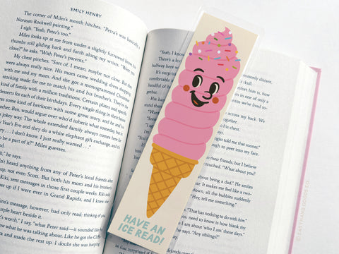 Have An Ice Read Ice Cream Laminated Bookmark