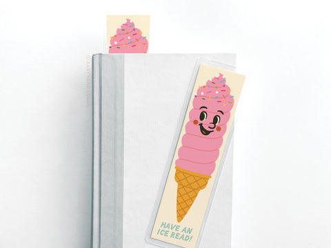 Have An Ice Read Ice Cream Laminated Bookmark