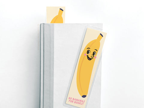 Go Bananas For Books Laminated Bookmark - Onderkast Studio