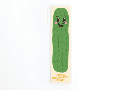 Have a Dill-ightful Read Pickle Laminated Bookmark