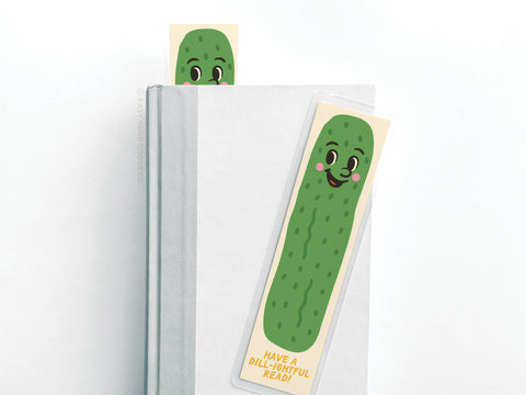 Have a Dill-ightful Read Pickle Laminated Bookmark - Onderkast Studio