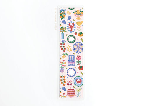 Tomatoes & Sardines Coastal Laminated Bookmark
