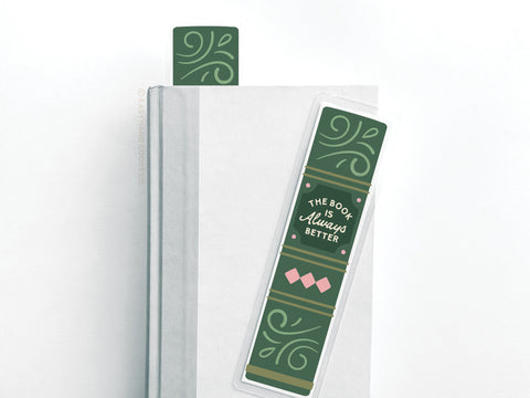 The Book Is Always Better Laminated Bookmark - Onderkast Studio