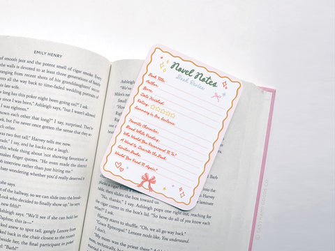 Coquette Novel Notes Book Review Card Set - Onderkast Studio