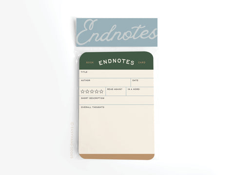 Endnotes Book Review Card Set