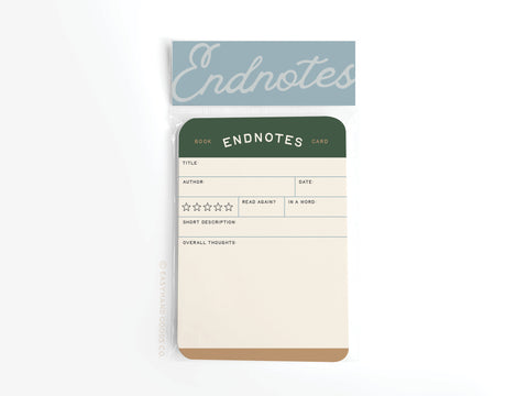 Endnotes Book Review Card Set
