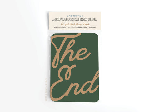Endnotes Book Review Card Set