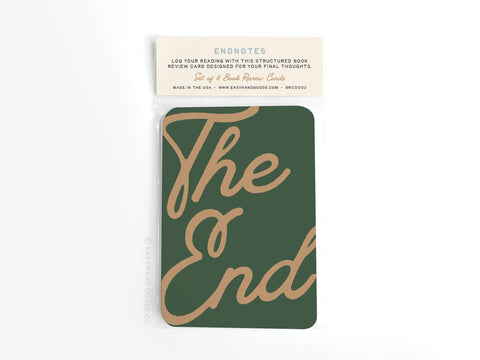 Endnotes Book Review Card Set - Onderkast Studio
