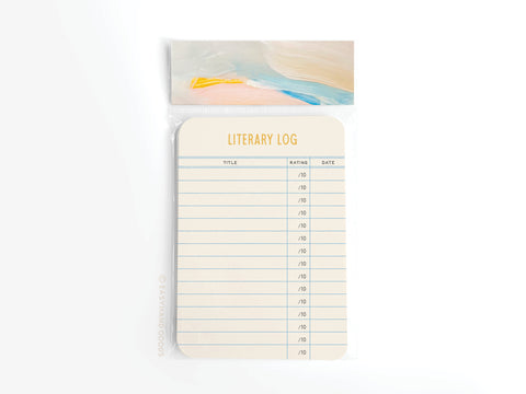 Literary Log Book Review Card Set