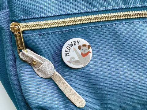 Meowdy Button