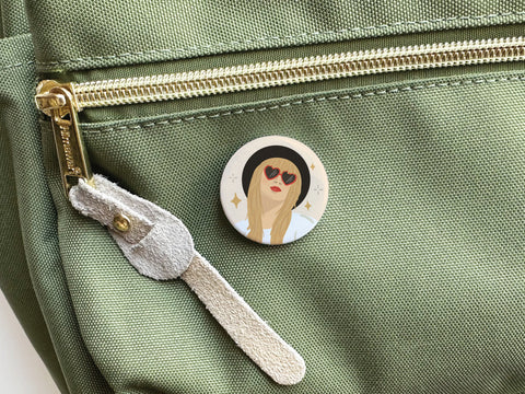 TS Red Pinback Button