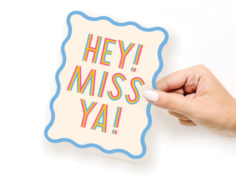 Miss Ya Wavy Die Cut Notecard