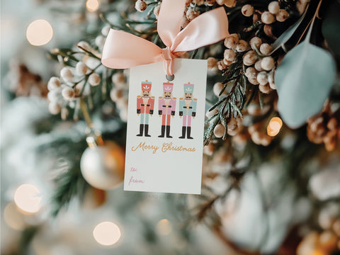 Merry Christmas Nutcracker Gift Tags