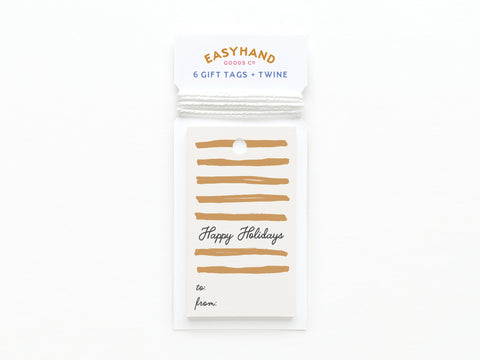 Happy Holidays Swashes Gift Tag