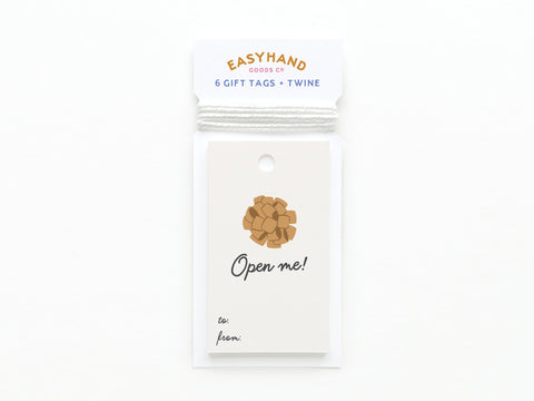 Open Me Bow Gift Tag