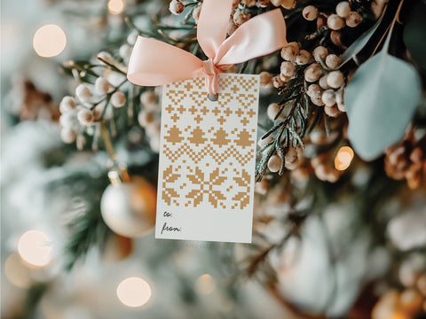 Holiday Cross Stitch Gift Tags