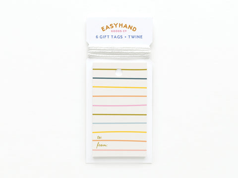 Bright Lines Gift Tag