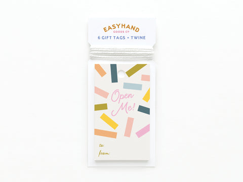 Open Me Confetti Gift Tag