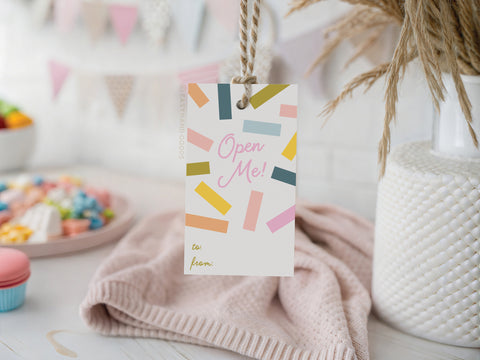 Open Me Confetti Gift Tag