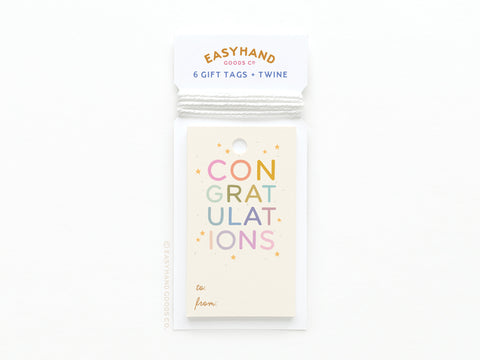 Colorful Congratulations Gift Tags