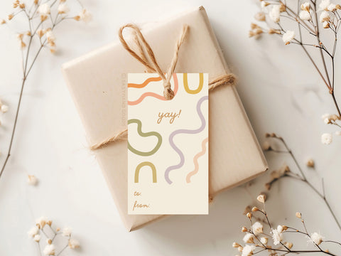 Yay Squiggles Gift Tag