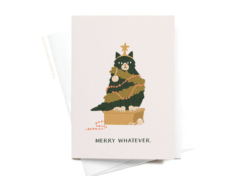Merry Whatever Cat Folded Greeting Note Set