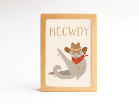Meowdy Folded Greeting Note Set
