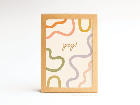 Yay Squiggles Folded Greeting Note Set