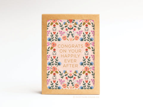 Happily Ever After Floral Folded Greeting Note Set