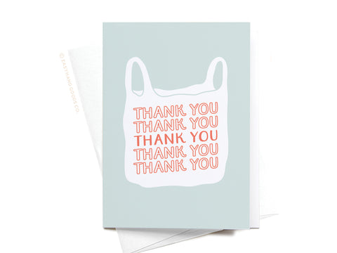 Thank You Plastic Bag Folded Greeting Note Set