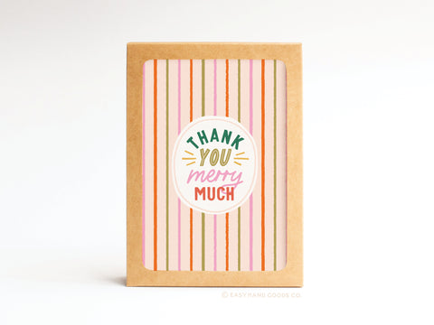 Thank You Merry Much Folded Greeting Note Set